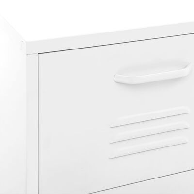 vidaXL Úložná skříň bílá 42,5 x 35 x 101,5 cm ocel
