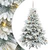 vidaXL Uměl&yacute; v&aacute;nočn&iacute; stromeček s 150 LED diodami B&iacute;l&aacute; 150 cm PE a PVC