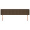 vidaXL Čelo postele typu u&scaron;&aacute;k tmavě hněd&eacute; 163x16x78/88 cm textil