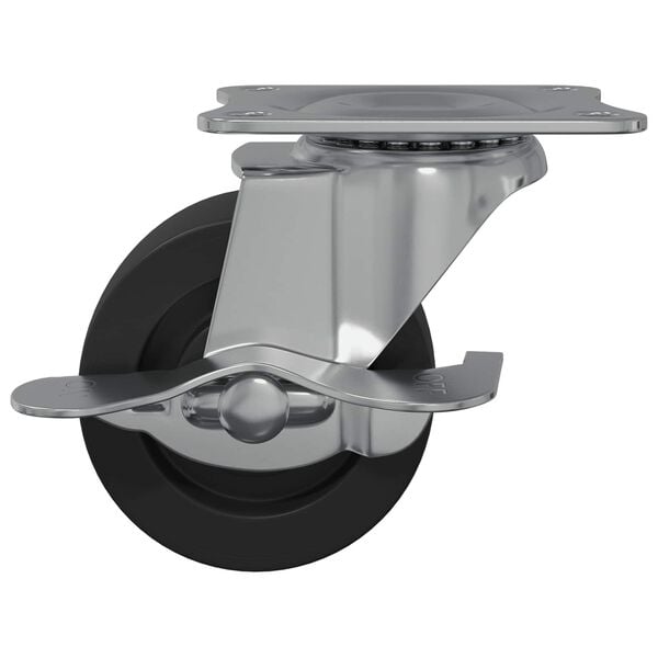 vidaXL Kolečko 12 pcs Černo-stř&iacute;brn&yacute; 50,7 x 50,7 x 24,4 mm