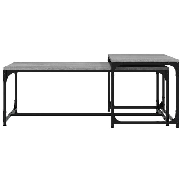 vidaXL Konferenční stolky 2 ks šedé sonoma kompozitní dřevo