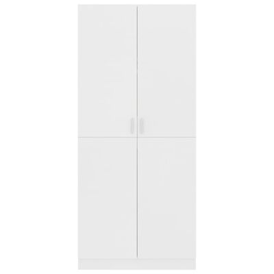 vidaXL Šatní skříň bílá 80 x 52 x 180 cm dřevotříska