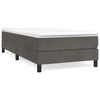 vidaXL Box spring postel s matrac&iacute; tmavě &scaron;ed&aacute; 90x190 cm samet