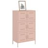 vidaXL Skříň highboard růžová 68 x 39 x 113 cm ocel
