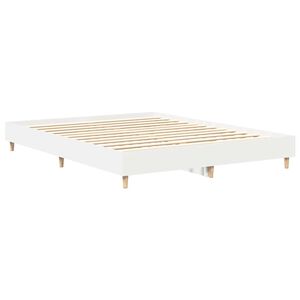 vidaXL R&aacute;m postele 2 ks B&iacute;l&aacute; 152 x 203 cm Kompozitn&iacute; dřevo