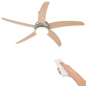 vidaXL Stropn&iacute; ventil&aacute;tor s osvětlen&iacute;m &Oslash; 130 cm Sonoma