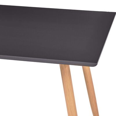 vidaXL Jídelní stůl šedý a dubový 120 x 60 x 74 cm MDF