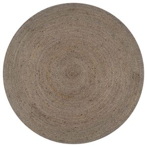vidaXL Ručně vyroben&yacute; koberec z juty kulat&yacute; 90 cm &scaron;ed&yacute;