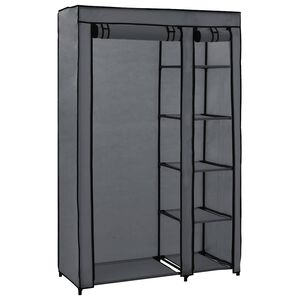 vidaXL Skl&aacute;dac&iacute; &scaron;atn&iacute; skř&iacute;ň &scaron;ed&aacute; 110 x 45 x 175 cm textil