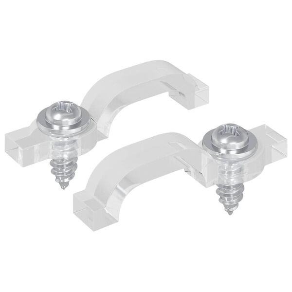 vidaXL LED p&aacute;sek spony 2 pcs Transparentn&iacute; 2 x 1 x 0.5 cm