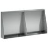vidaXL Opěrn&aacute; zeď 2 ks 40 x 12 x 30 cm Pozinkovan&aacute; ocel Stř&iacute;brn&aacute;