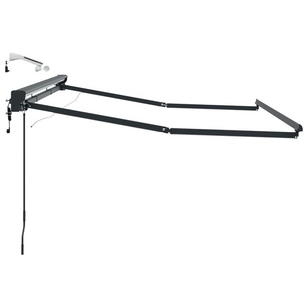 vidaXL Elektrick&aacute; mark&yacute;za s LED Antracit 2,5 x 2 m Hlin&iacute;k