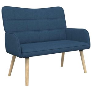 vidaXL Sofa pro dvě osoby Modr&aacute; 115 x 61 x 87 cm Textil