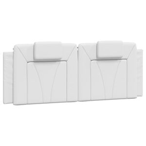 vidaXL Pol&scaron;t&aacute;ř na čelo postele Viana b&iacute;l&yacute; 120 cm uměl&aacute; kůže