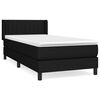vidaXL Box spring postel s matrac&iacute; čern&aacute; 80 x 200 cm textil