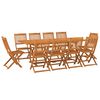 vidaXL 11d&iacute;ln&yacute; zahradn&iacute; j&iacute;deln&iacute; set 220x90x75cm masivn&iacute; ak&aacute;ciov&eacute; dřevo