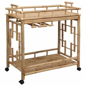 vidaXL V&iacute;nov&yacute; voz&iacute;k s kolečky Př&iacute;rodn&iacute; 85 x 50 x 93 cm Bambus
