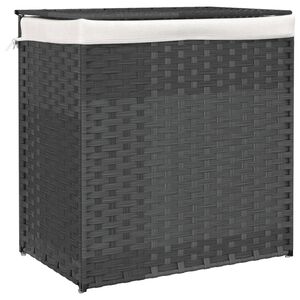 vidaXL Ko&scaron; na pr&aacute;dlo se 2 sekcemi &scaron;ed&yacute; 53 x 35 x 57 cm polyratan