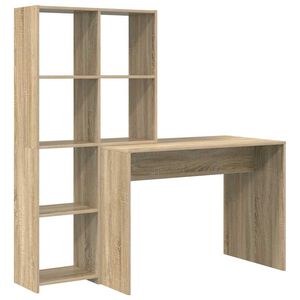 vidaXL Stůl s polic&iacute; Sonoma dub 138,5 x 55 x 143 cm Kompozitn&iacute; dřevo