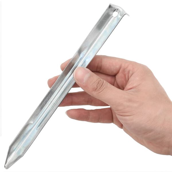 vidaXL Stanov&eacute; kol&iacute;ky 24 ks 22 cm &Oslash; 20 mm pozinkovan&aacute; ocel