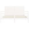 vidaXL Rám postele s čelem bílý 160 x 200 cm masivní dřevo