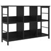 vidaXL Knihovna 6 &uacute;rovn&iacute; 102 x 32 x 72,5 cm Kompozitn&iacute; dřevo Čern&yacute; dub