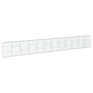 vidaXL Gabionov&yacute; ko&scaron; s v&iacute;kem 1 200 x 50 x 150 cm pozinkovan&eacute; železo