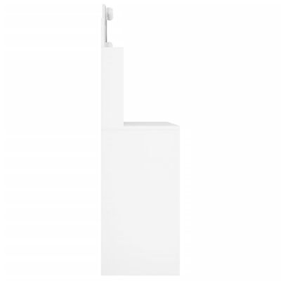 vidaXL Toaletní stolek s LED lesklý bílý 96 x 40 x 142 cm