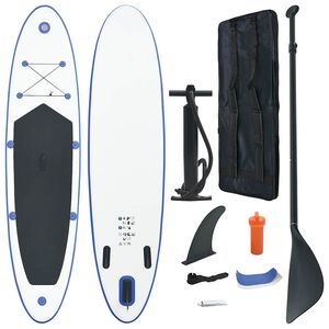vidaXL Nafukovac&iacute; Stand Up Paddleboard (SUP) modrob&iacute;l&yacute;
