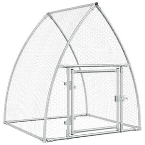 vidaXL Klec pro kuřata stř&iacute;brn&aacute; 100 x 105 x 120 cm pozinkovan&aacute; ocel