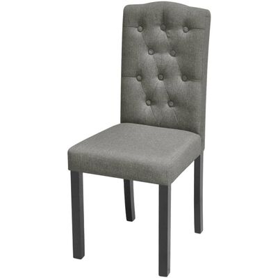 vidaXL Jídelní židle 2 ks šedé textil