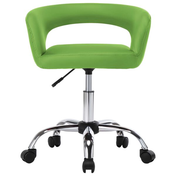 vidaXL J&iacute;deln&iacute; židle 4 ks zelen&eacute; uměl&aacute; kůže