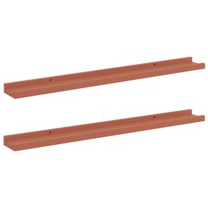 vidaXL N&aacute;stěnn&aacute; polička 2 ks Červen&aacute; 80 x 9 x 3 cm Kompozitn&iacute; dřevo
