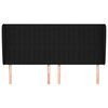 vidaXL Čelo postele typu u&scaron;&aacute;k čern&eacute; 163x23x118/128 cm textil