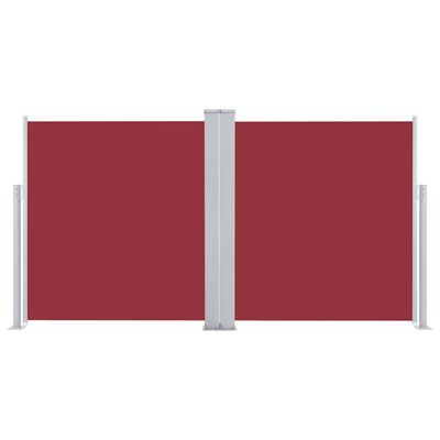 vidaXL Zatahovací boční markýza červená 117 x 600 cm