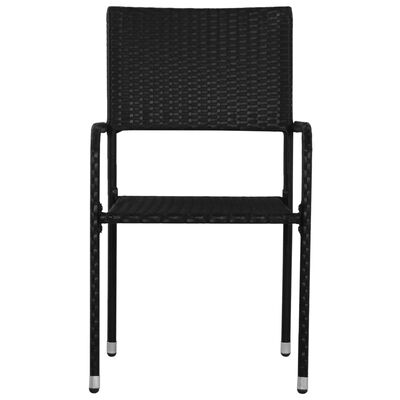 vidaXL Zahradní jídelní židle 2 ks černé polyratan