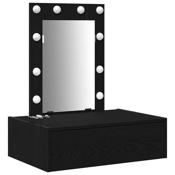 vidaXL Kosmetick&yacute; stůl Čern&aacute; 60 x 40 x 70 cm kompozitn&iacute; dřevo