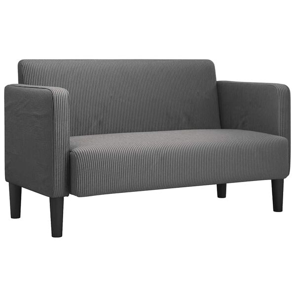 vidaXL Loveseat Sofa tmavě &scaron;ed&eacute; 109 cm man&scaron;estrov&aacute; tkanina