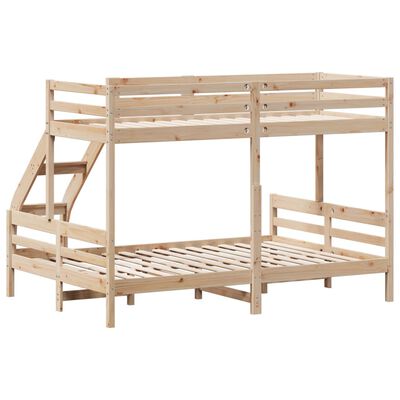 vidaXL Patrová postel 90 x 200/140 x 200 cm masivní borové dřevo