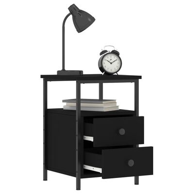 vidaXL Noční stolek černý 34 x 35,5 x 50 cm kompozitní dřevo