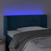 vidaXL Čelo postele s LED modr&eacute; 93 x 16 x 78/88 cm samet