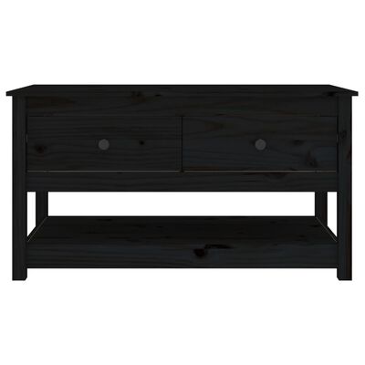 vidaXL Konferenční stolek černý 102 x 49 x 55 cm masivní borové dřevo