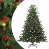 vidaXL Uměl&yacute; v&aacute;nočn&iacute; stromeček Zelen&aacute; 240 cm PVC, kov a plast