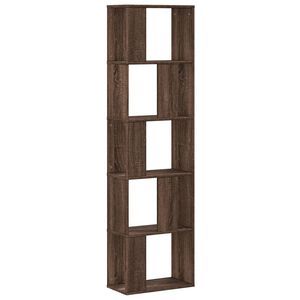 vidaXL Knihovna 5patrov&aacute; hněd&yacute; dub 45x23,5x162,5 cm kompozitn&iacute; dřevo