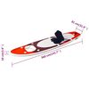 vidaXL Nafukovací SUP paddleboard a příslušenství červený 360x81x10cm