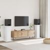 vidaXL Stojany na reproduktory 2 ks b&iacute;l&eacute; 30x30x80 cm kompozitn&iacute; dřevo