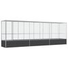 vidaXL Voli&eacute;ra s n&aacute;stavbou stř&iacute;brn&aacute; 626,5 x 107 x 212 cm ocel
