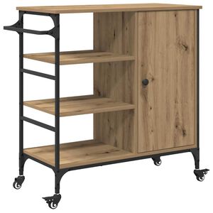 vidaXL Kuchyňsk&yacute; voz&iacute;k Artisanov&yacute; dub 87,5 x 39 x 84,5 cm
