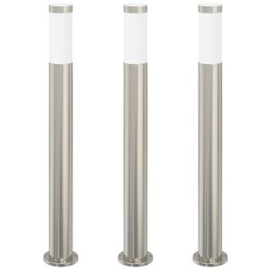 vidaXL Sloupkov&aacute; světla 3 ks 80 cm nerezov&aacute; ocel IP44