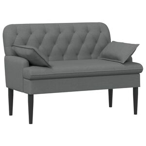 vidaXL Pohovka s knofl&iacute;kov&yacute;m pro&scaron;&iacute;v&aacute;n&iacute;m Tmavě &scaron;ed&aacute; 111 x 68 x 80 cm